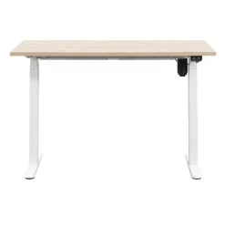 Bureau Homeworx zit/sta elektrisch verstelbaar – eikenkleur/wit - 75/118x120x70 cm