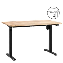 Bureau Homeworx zit/sta elektrisch verstelbaar – mangohout/zwart - 75/118x120x70 cm