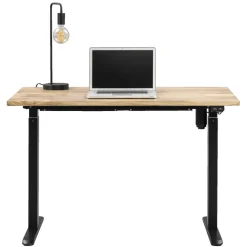 Bureau Homeworx zit/sta elektrisch verstelbaar – mangohout/zwart - 75/118x120x70 cm