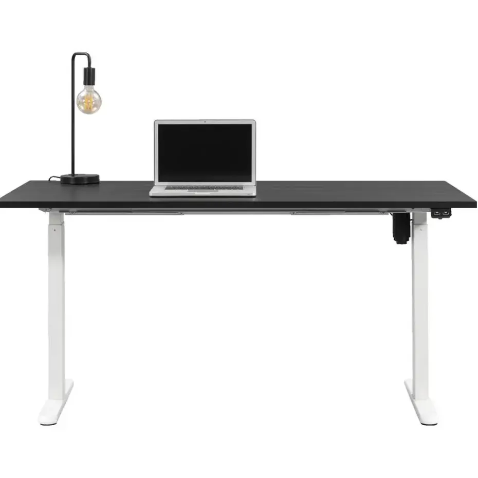 Bureau Homeworx zit/sta elektrisch verstelbaar - zwart/wit - 75/118x160x80 cm