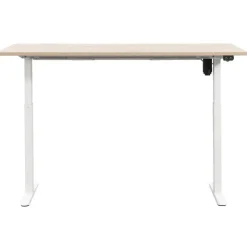 Bureau Homeworx zit/sta elektrisch verstelbaar – eikenkleur/wit - 75/118x160x80 cm