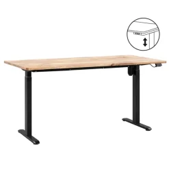 Bureau Homeworx zit/sta elektrisch verstelbaar – mangohout/zwart - 75/118x160x80 cm