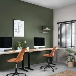 Bureau Homeworx zit/sta elektrisch verstelbaar – mangohout/zwart - 75/118x160x80 cm