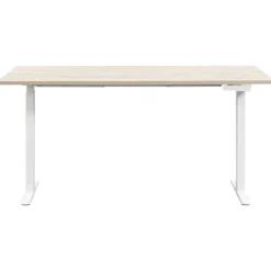 Bureau Homeworx zit/sta handmatig verstelbaar – eikenkleur/wit - 75/118x160x80 cm
