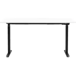 Bureau Homeworx zit/sta handmatig verstelbaar - wit/zwart - 75/118x160x80 cm