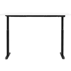 Bureau Homeworx zit/sta handmatig verstelbaar - wit/zwart - 75/118x160x80 cm