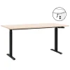 Bureau Homeworx zit/sta handmatig verstelbaar – eikenkleur/zwart - 75/118x160x80 cm