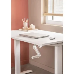 Bureau Homeworx zit/sta handmatig verstelbaar - wit/wit - 75/118x120x70 cm