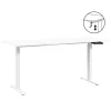 Bureau Homeworx zit/sta handmatig verstelbaar - wit/wit - 75/118x160x80 cm