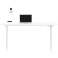 Bureau Homeworx zit/sta handmatig verstelbaar - wit/wit - 75/118x160x80 cm