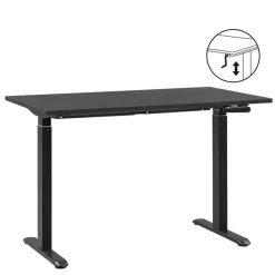 Bureau Homeworx zit/sta handmatig verstelbaar - zwart/zwart - 75/118x120x70 cm