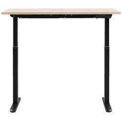 Bureau Homeworx zit/sta handmatig verstelbaar – eikenkleur/zwart - 75/118x120x70 cm
