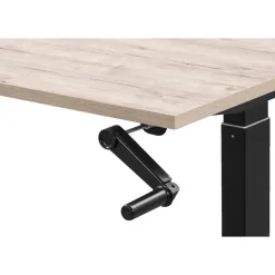 Bureau Homeworx zit/sta handmatig verstelbaar – eikenkleur/zwart - 75/118x120x70 cm