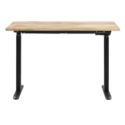 Bureau Homeworx zit/sta handmatig verstelbaar – mangohout/zwart - 75/118x120x70 cm