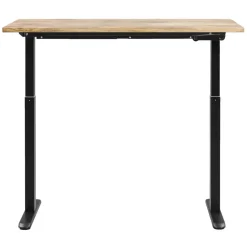 Bureau Homeworx zit/sta handmatig verstelbaar – mangohout/zwart - 75/118x120x70 cm