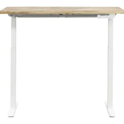 Bureau Homeworx zit/sta handmatig verstelbaar - mangohout/wit - 75/118x120x70 cm