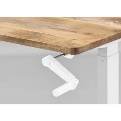 Bureau Homeworx zit/sta handmatig verstelbaar - mangohout/wit - 75/118x120x70 cm