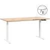Bureau Homeworx zit/sta handmatig verstelbaar - mangohout/wit - 75/118x160x80 cm