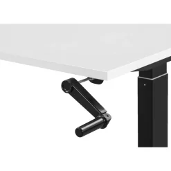 Bureau Homeworx zit/sta handmatig verstelbaar - wit/zwart - 75/118x120x70 cm