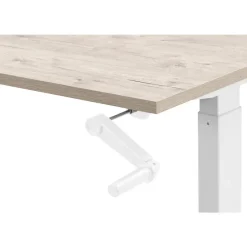 Bureau Homeworx zit/sta handmatig verstelbaar – eikenkleur/wit - 75/118x120x70 cm