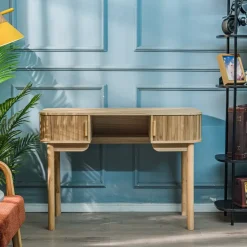 Bureau met 2 deuren van essen hout