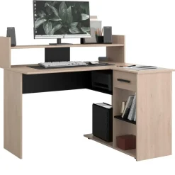 Bureau Professional 102cm- zwart/eik