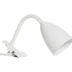 Bureau-klemlamp knijper - wit metaal - E14 - 35xØ9 cm