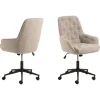 Bureaustoel Beige Stof - Zithoogte 57cm - Alleri