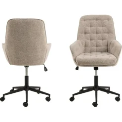 Bureaustoel Beige Stof - Zithoogte 57cm - Alleri