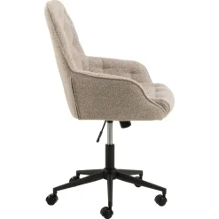 Bureaustoel Beige Stof - Zithoogte 57cm - Alleri