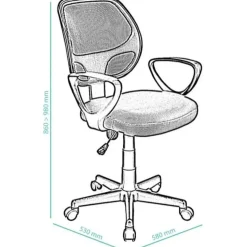Bureaustoel Buritos - Solide, Verstelbaar en Ergonomisch - Lila