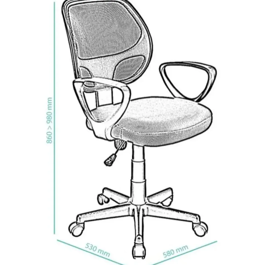 Bureaustoel Buritos - Solide, Verstelbaar en Ergonomisch - Lila