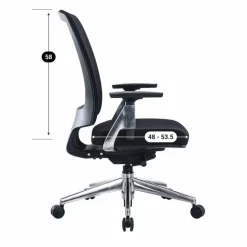 Bureaustoel Montana - Zwart - Voldoet aan NEN-EN 1335 norm
