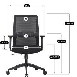 Bureaustoel Napoli met zitdiepteverstelling - NEN-EN 1335