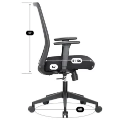 Bureaustoel Napoli met zitdiepteverstelling - NEN-EN 1335