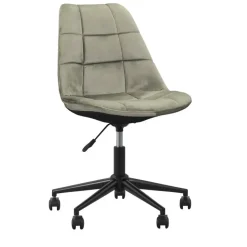 Bureaustoel Senja - geblokt groen - zwart metaal