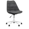 Bureaustoel Senja - geblokt antraciet - wit metaal