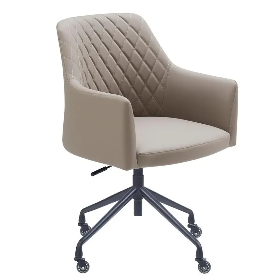 Bureaustoel Vitoria - Taupe - PU-leer