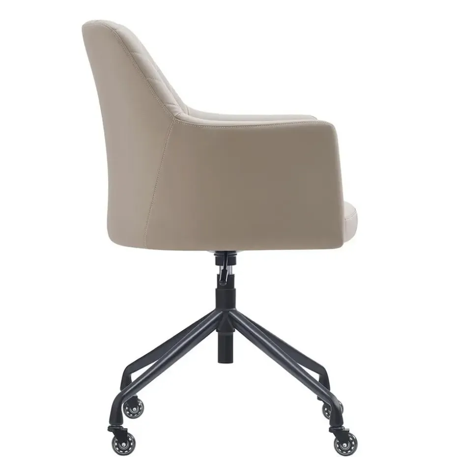 Bureaustoel Vitoria - Taupe - PU-leer