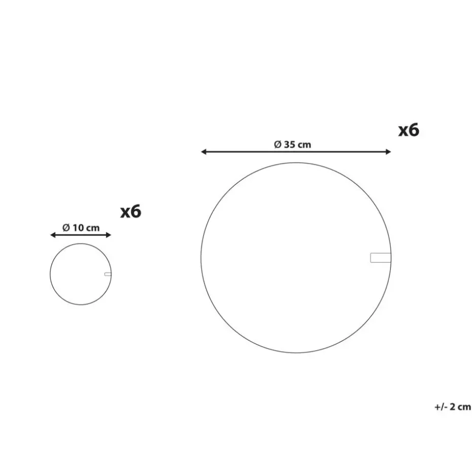 BUSHMINT - Set van 12 placemats en onderzetters - Natuurlijk - Jute
