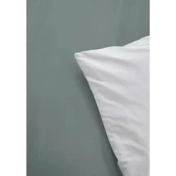 Byrklund - Dekbedovertrek Side Way - 140x220 cm - Jade / Wit