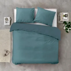 Byrklund - Dekbedovertrek Go Velvet - 240x220 cm - Petrol