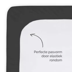 Byrklund - Hoeslaken Jersey - 140x200 cm - Antraciet