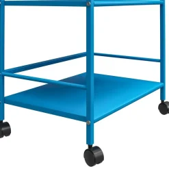 Cache - Metalen rolwagen blauw