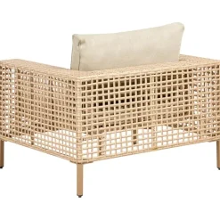 CALASETTA - Loungeset 4-zits - Beige - Linkszijdig - PE rotan