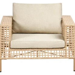 CALASETTA - Loungeset 4-zits - Beige - Linkszijdig - PE rotan
