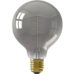 Calex LED globe - G95 - titaniumkleur - E27 - 4W - 136LM - dimbaar