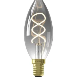 Calex LED kaarslamp - titaniumkleur - E14 - 4W - 136LM - dimbaar