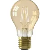 Calex LED standaardlamp - goudkleur - E27 - 4,5W - 470LM - dimbaar