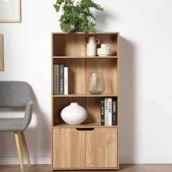 CALICOSY - Boekenkast - Hout - 120x58,5x29 cm